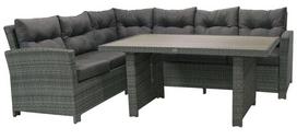 Home4you Pavia Corner Sofa And Table Set Dark Grey