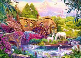 gustav klimt - Trefl Puzzle Fairyland 1000pcs 10496T - 2 nuotrauka