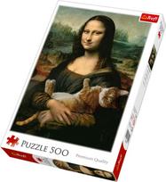 delione mona - Trefl Puzzle Mona Lisa And Purring Kitty 500pcs 37294T - 1 nuotrauka