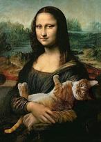 delione mona - Trefl Puzzle Mona Lisa And Purring Kitty 500pcs 37294T - 2 nuotrauka