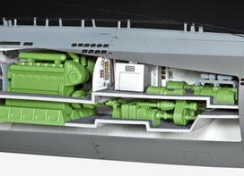 revell konstruktoriai - Revell Deutsches U-Boot Type XXI With Interior 1:144 05078 - 5 nuotrauka