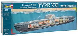 revell konstruktoriai - Revell Deutsches U-Boot Type XXI With Interior 1:144 05078 - 9 nuotrauka