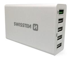 Swissten Smart IC Premium 5x USB Travel Charger White