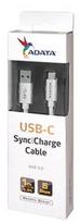 usb c to 3.2 gen 1 - A-Data USB To USB-C Connect Charge Cable 1m Silver - 3 nuotrauka