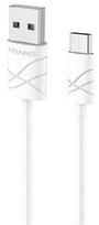 telefonu pakrovejai - Usams U-GEE USB To USB Type-C Cable 1m White - 1 nuotrauka