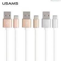 telefonu pakrovejai - Usams U-GEE USB To USB Type-C Cable 1m White - 2 nuotrauka