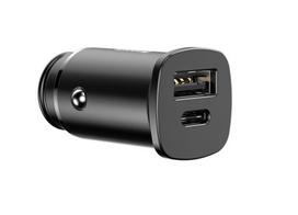 charger pps - Baseus USB/USB Type-C Car Charger Black - 5 nuotrauka