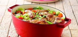 pyrex puodai - Pyrex SlowCook Round Cast Iron Casserole D28cm 6.3L Red - 2 nuotrauka