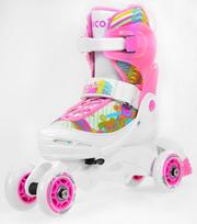 rieduciai mergaitems - Mico Plus Funny Girl White/Pink 30-33 - 2 nuotrauka