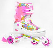 rieduciai mergaitems - Mico Plus Funny Girl White/Pink 30-33 - 3 nuotrauka