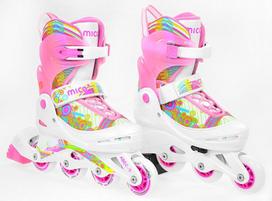 rieduciai mergaitems - Mico Plus Funny Girl White/Pink 30-33 - 5 nuotrauka