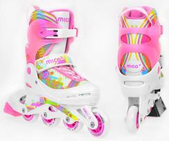 rieduciai mergaitems - Mico Plus Funny Girl White/Pink 30-33 - 6 nuotrauka