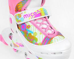rieduciai mergaitems - Mico Plus Funny Girl White/Pink 30-33 - 7 nuotrauka