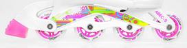 rieduciai mergaitems - Mico Plus Funny Girl White/Pink 30-33 - 8 nuotrauka