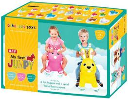 zaislai zuikis - Gerardos Toys My First Jumpy Hopping Bunny Pink GT69330 - 3 nuotrauka