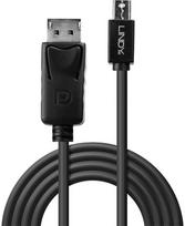 Lindy Mini-DisplayPort an Displayport Kabelis juodas 3m