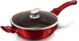 berlinger haus keptuves dangciai - GRANITINĖ KEPTUVĖ 28cm BERLINGER HAUS Raudonas METALLIC LINE BH-1260 - 2 nuotrauka