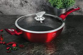berlinger haus keptuves dangciai - GRANITINĖ KEPTUVĖ 28cm BERLINGER HAUS Raudonas METALLIC LINE BH-1260 - 4 nuotrauka