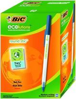 lentos zymekliai - Bic Tušinukas Eco Round Stic 1.0 mm, mėlynas, pakuotėje 60 vnt 256651 - 2 nuotrauka