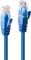 tinklo kabelis 2m - Lindy Cat.6 U/UTP PVC Network Cable 2m Blue - 1 nuotrauka