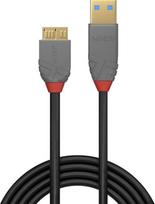 usb a to usb b 3 0 cable - Lindy Anthra Line USB 3.0 A To Micro USB B Cable 3m Black - 1 nuotrauka