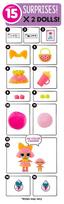 lilu 2 -  MGA L.O.L. Surprise 2-in-1 Color Change Surprise Me & My Lil Sis 580614, 6 cm, 15 vnt. - 3 nuotrauka