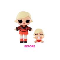 lilu 2 -  MGA L.O.L. Surprise 2-in-1 Color Change Surprise Me & My Lil Sis 580614, 6 cm, 15 vnt. - 4 nuotrauka