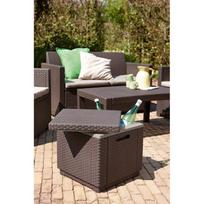 sodos stalas - Lauko stalas Keter Ice Cube Brown, 420 x 420 x 410 cm - 3 nuotrauka