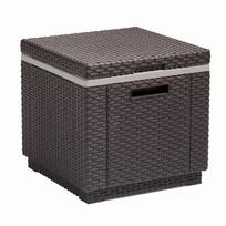sodos stalas - Lauko stalas Keter Ice Cube Brown, 420 x 420 x 410 cm - 4 nuotrauka