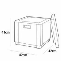 sodos stalas - Lauko stalas Keter Ice Cube Brown, 420 x 420 x 410 cm - 7 nuotrauka