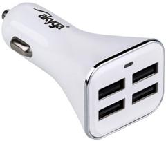 Akyga 4x USB Car Charger White