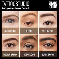maybelline tattoo brow - Maybelline Tattoo Brow 36H antakių pieštukas 5 g. - 03 Soft Brown - 5 nuotrauka