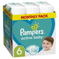Pampers Active Baby, 6 dydis, 128 vnt.