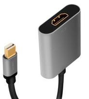 displayport 1.4 kabelis - Logilink CDA0110, juoda/pilka, 0.15 m - 2 nuotrauka