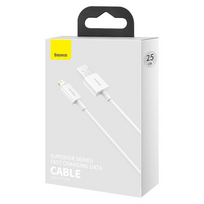 usb lightning laidas baseus - Baseus CALYS-02 Superior Cable 2,4A USB - Lightning White - 4 nuotrauka