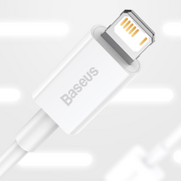usb lightning laidas baseus - Baseus CALYS-02 Superior Cable 2,4A USB - Lightning White - 7 nuotrauka