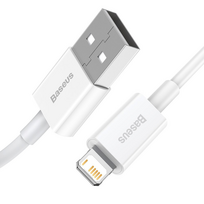 usb lightning laidas baseus - Baseus CALYS-02 Superior Cable 2,4A USB - Lightning White - 10 nuotrauka