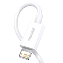 usb lightning laidas baseus - Baseus CALYS-02 Superior Cable 2,4A USB - Lightning White - 14 nuotrauka