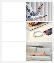 usb lightning laidas baseus - Baseus CALYS-02 Superior Cable 2,4A USB - Lightning White - 18 nuotrauka
