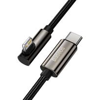 baseus 20w lightning - Baseus Legend Mobile Game Elbow USB Type C to Lightning 20W, 1m Black - 3 nuotrauka