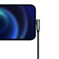 baseus 20w lightning - Baseus Legend Mobile Game Elbow USB Type C to Lightning 20W, 1m Black - 4 nuotrauka