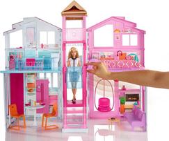 barbes - BARBIE barbės namas Malibu (3 aukštų), DLY32 - 2 nuotrauka