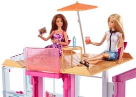 barbes - BARBIE barbės namas Malibu (3 aukštų), DLY32 - 5 nuotrauka