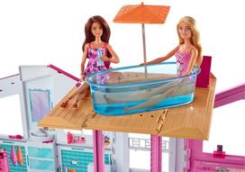 barbes - BARBIE barbės namas Malibu (3 aukštų), DLY32 - 6 nuotrauka