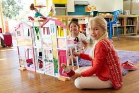 barbes - BARBIE barbės namas Malibu (3 aukštų), DLY32 - 12 nuotrauka