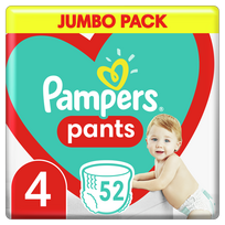Pampers Pants, 4 dydis, 9 - 15 kg, 52 vnt.