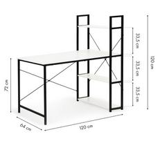 kompiuteris su stalu - Kompiuterio staliukas ModernHome Desk, baltas - 5 nuotrauka