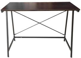 Kompiuterio staliukas ModernHome Loft ZIS-08, juodas/tamsiai ruda