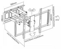 wall mount tv - Sbox PLB-3769 Wall Mount - 2 nuotrauka