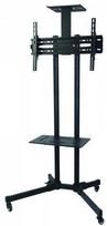 Sbox FS-401 Floor Trolley LED TV Stand Black (Juodas)